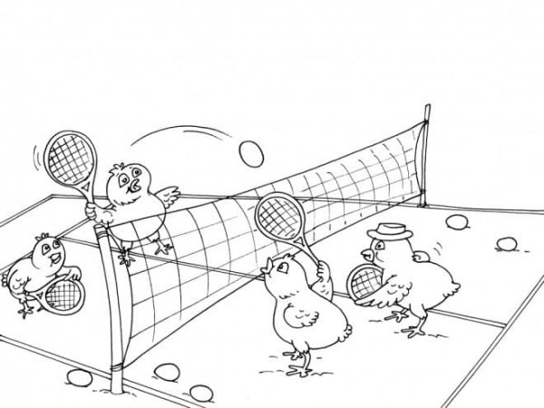 Chicks Are Playing Tennis
