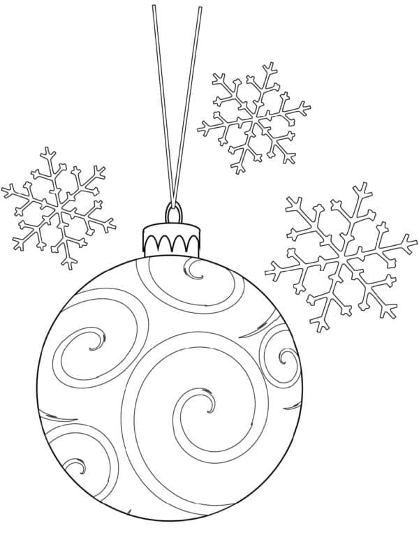 Christmas Ornament and Snowflakes