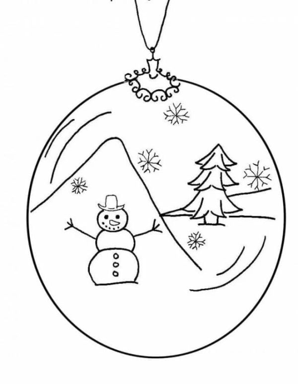 Christmas Ornament with Snowman