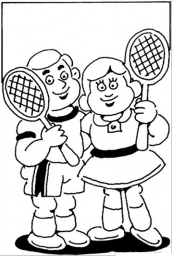 Couple Are Playing Tennis