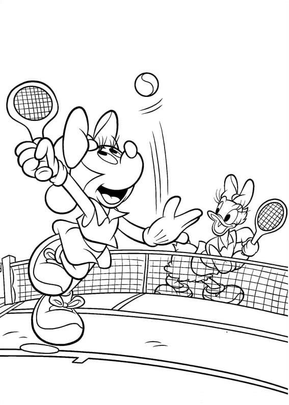Daisy and Minnie Play Tennis