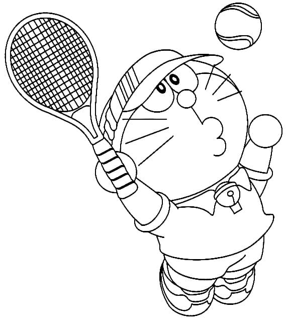 Doraemon Plays Tennis