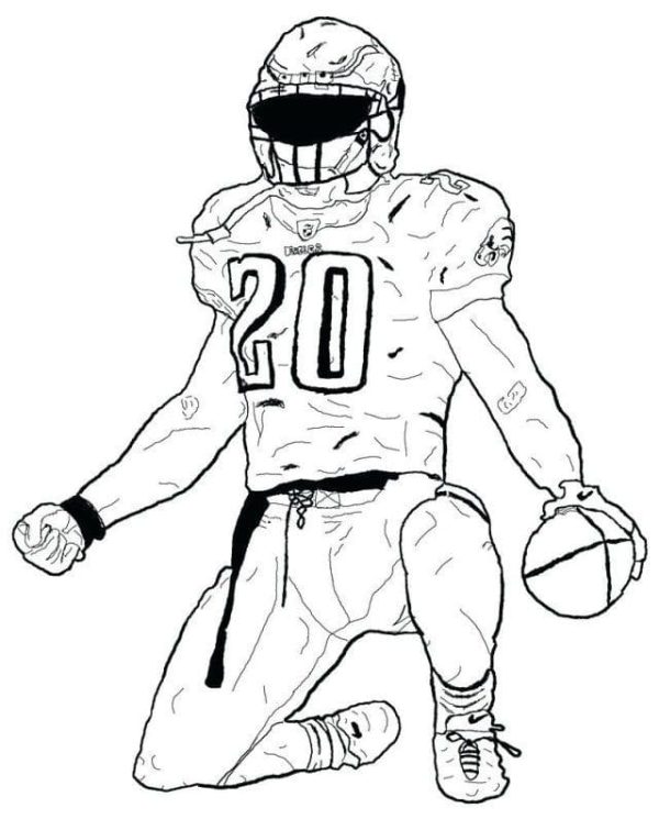 Drawing of American Football Player