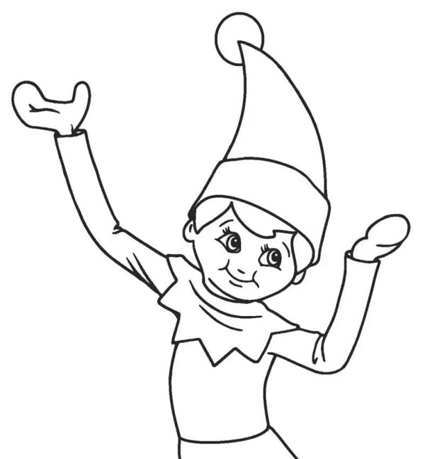 Drawing of Elf on the Shelf