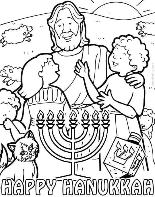 Drawing of Hanukkah