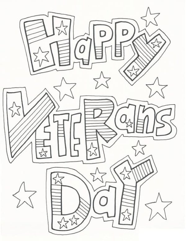Drawing of Happy Veterans Day