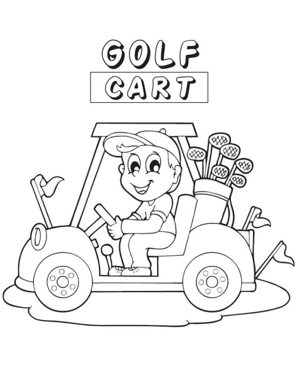Driving Golf Cart
