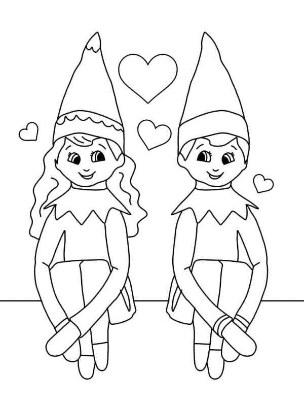 Elf on the Shelf Couple