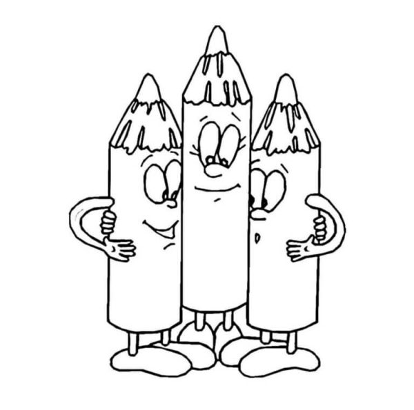 Friendly Hug Of Crayons