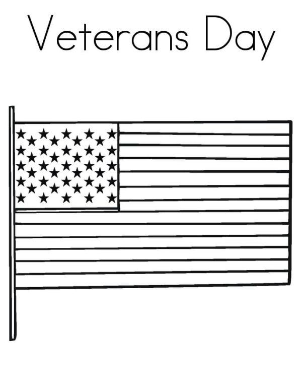 Happy Veterans Day with US Flag