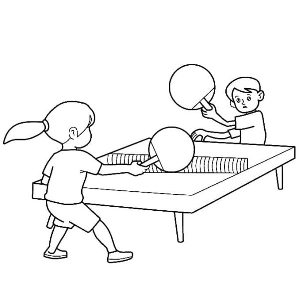 Kids Are Playing Ping Pong