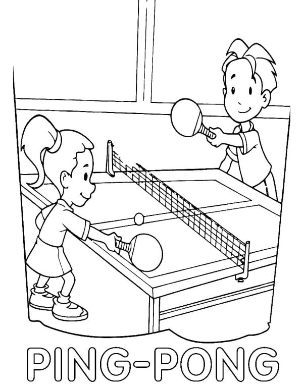 Kids Are Playing Table Tennis