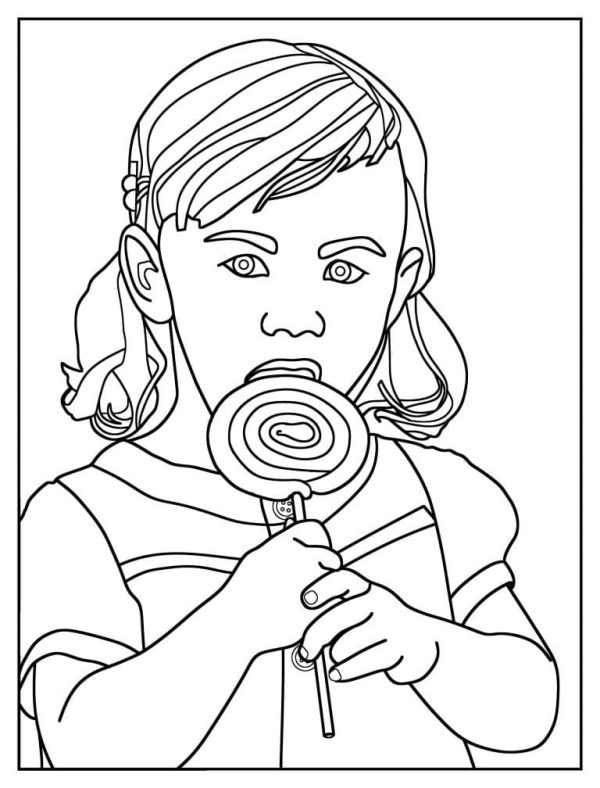 Little Girl and Lollipop