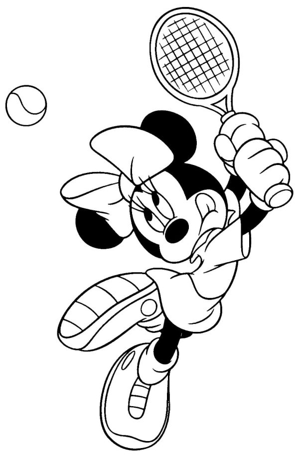 Minnie is Playing Tennis