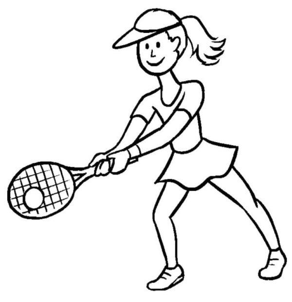 Pretty Girl Plays Tennis