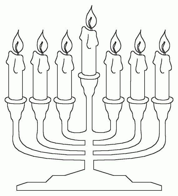 Printable Hanukkah Menorah