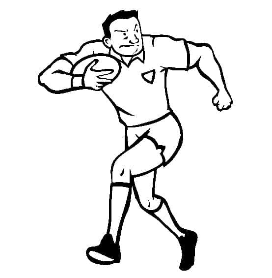 Printable Rugby Player