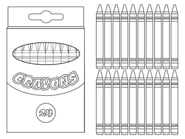 Set Of 24 Crayons
