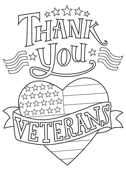 Thank You Veterans Printable