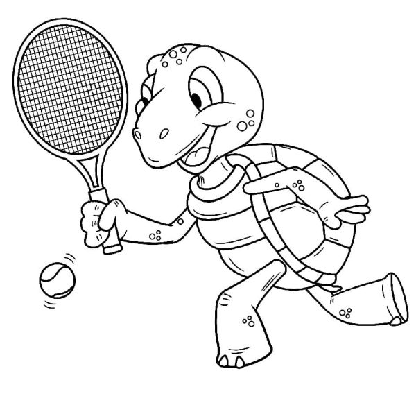 Turtle Plays Tennis