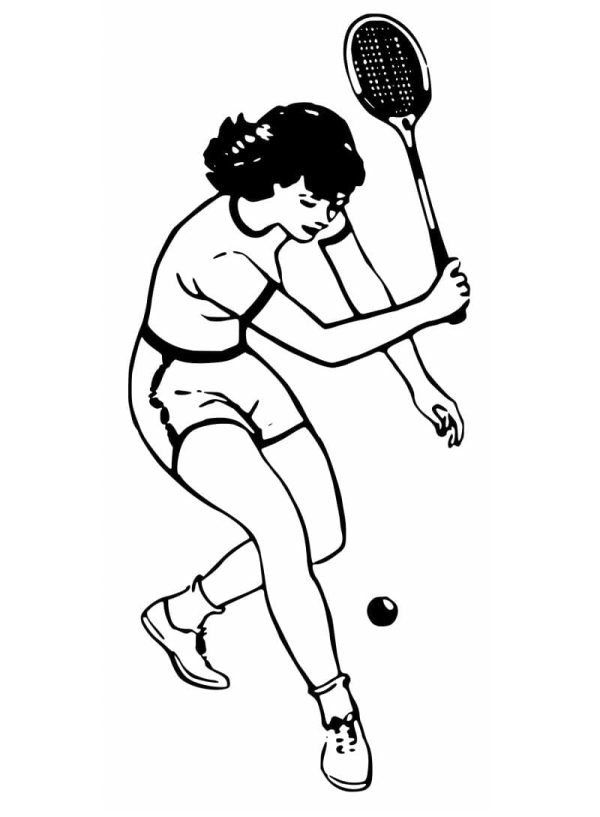 Woman Plays Tennis